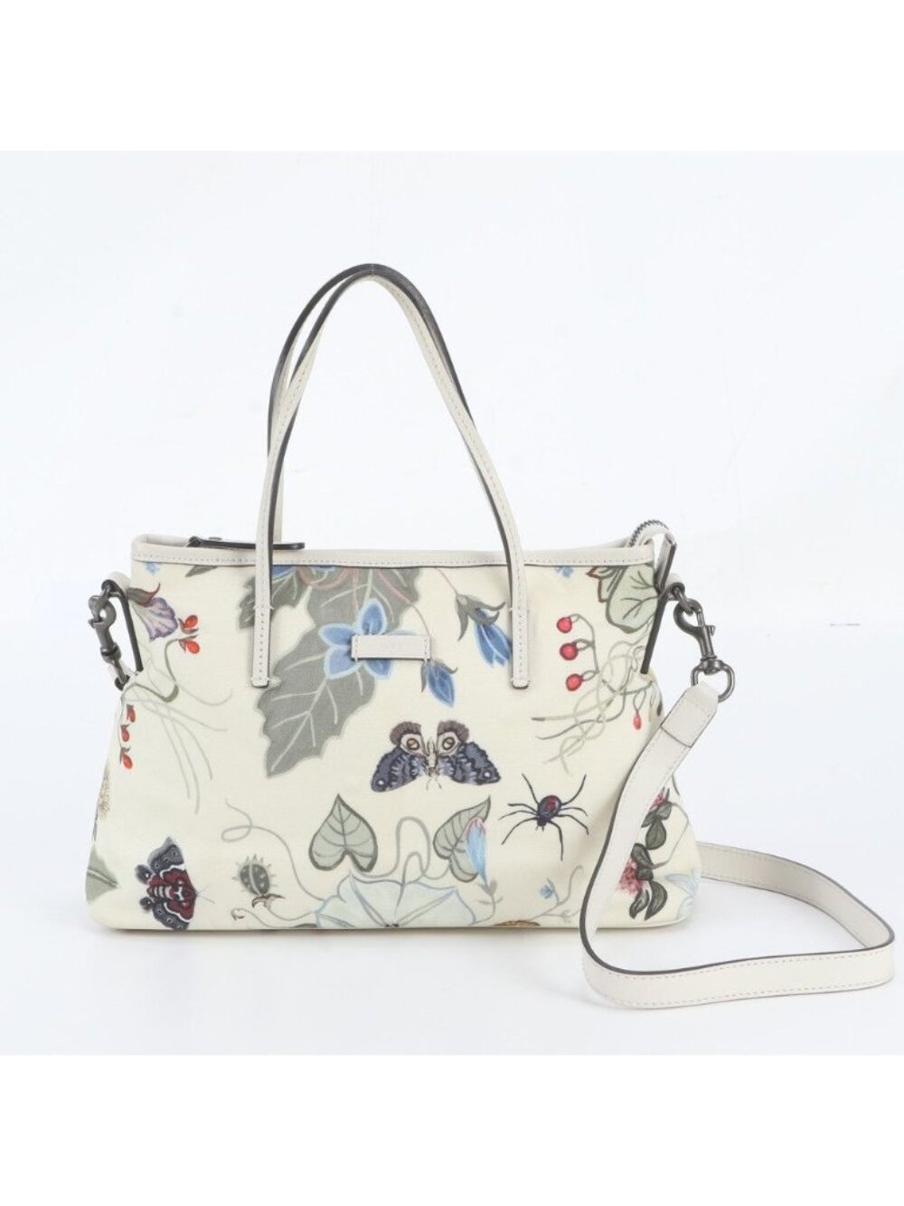 Gucci Flower Floral Leather 2-Way Shoulder Bag Crossbody